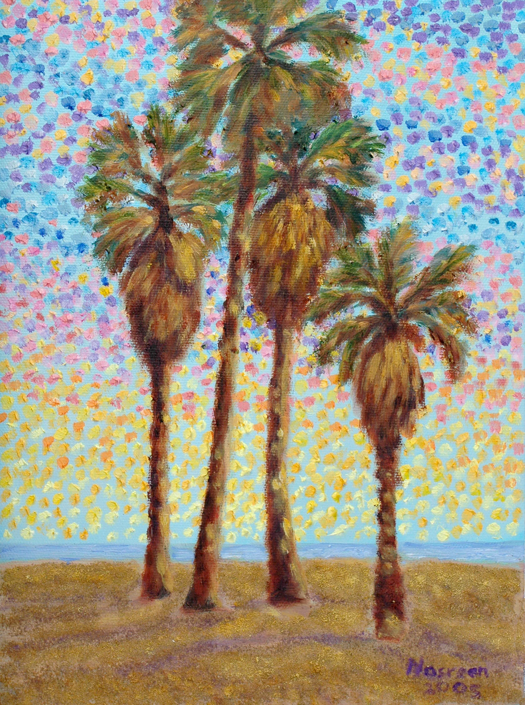 Palms & Multicolor Sky